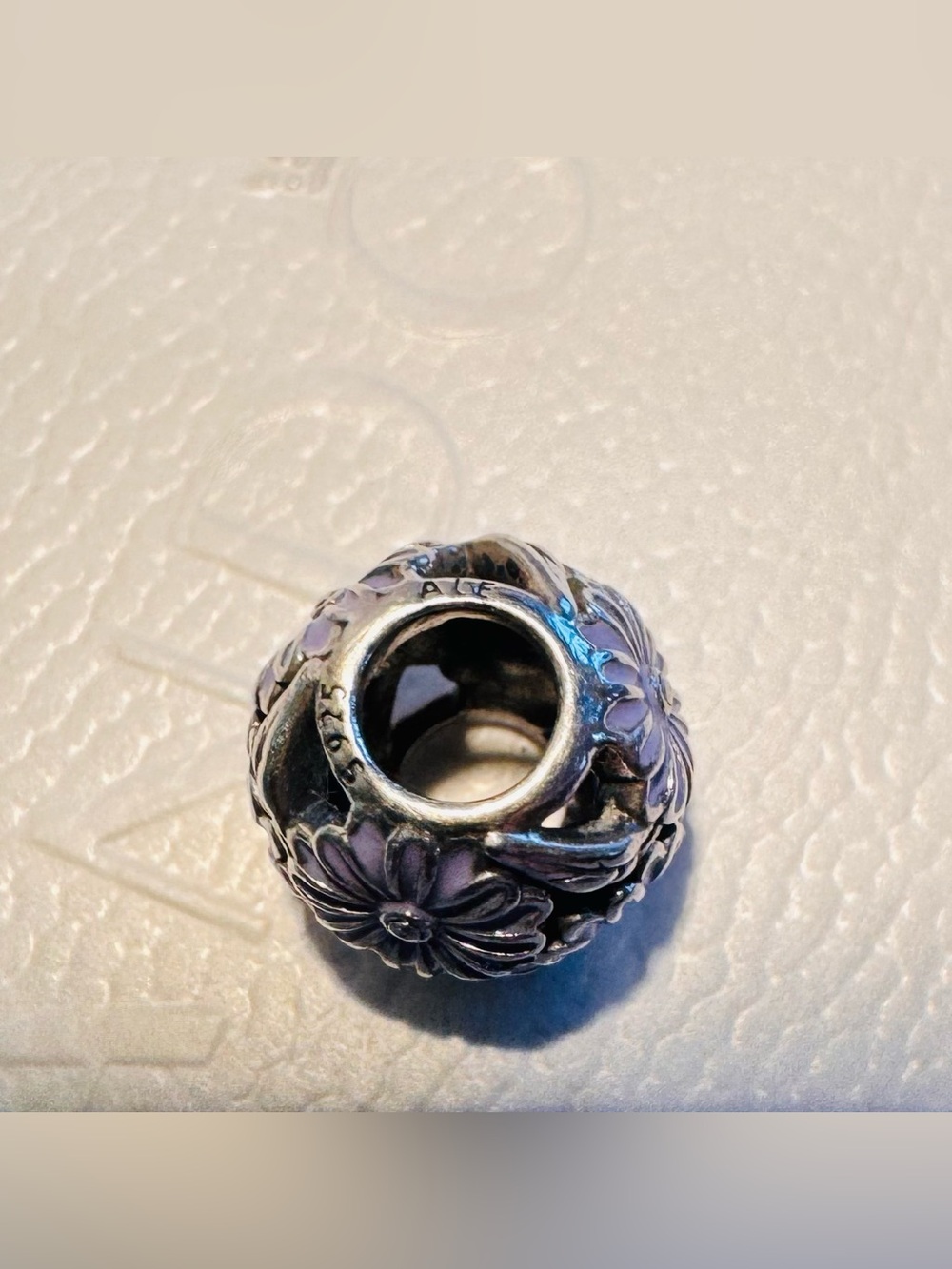 Authentic Pandora Retired Daisy Meadow Lavender Enamel S925 Ale Sterling Charm - Picture 15 of 15